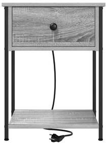 vidaXL Κομοδίνο Γκρι sonoma 42 x 41 x 56 εκ. Επεξεργασμένο ξύλο