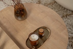 Τραπεζάκι Σαλονιού Δρυς Μελί / Μαύρο ORION 90x90x30