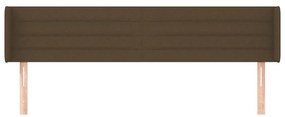 vidaXL Κεφαλάρι με Πτερύγια Σκούρο Καφέ 163x16x78/88 εκ. Υφασμάτινο