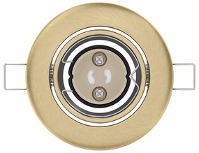 vidaXL Spotlights με προβολείς 24 pcs Ορείχαλκος 9 x 9 εκ. Μέταλλο