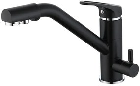 BRUNO μπαταρία πάγκου κουζίνας M54954-355H, τρίοδη, αναμεικτική, μαύρη