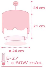 Sweet Love Pink παιδικό φωτιστικό οροφής (61712[S]) - 61712S