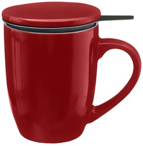 Κούπα Τσαγιού 320ml Με Καπάκι &amp; Φίλτρο S-D Lid Red 154002D