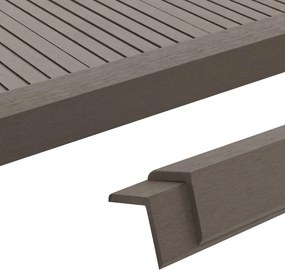 vidaXL Γωνίες Deck 5 τεμ Σκούρο Καφέ 170 εκ. από WPC