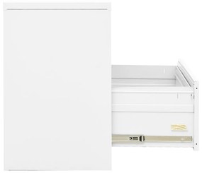 Αρχειοθήκη Λευκή 90 x 46 x 72,5 εκ. από Ατσάλι - Λευκό