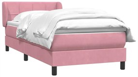 ΚΡΕΒΑΤΙ BOXSPRING ΜΕ ΣΤΡΩΜΑ ΡΟΖ 90X220 ΕΚ. ΒΕΛΟΥΔΙΝΟ 3317558