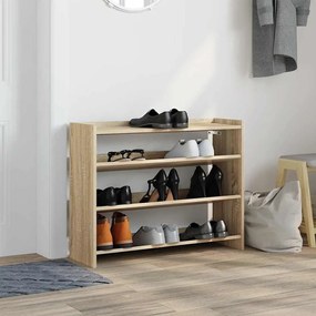 Ράφι παπουτσιών Sonoma Oak 80x25x62 cm Κατασκευασμένο ξύλο - Καφέ