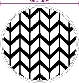 vidaXL Χαλί εξωτερικού χώρου ARAKIL γκρι Ø120 cm PP