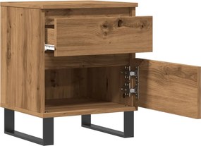 vidaXL Κομοδίνο τεχνίτης Δρυς 40x35x50 εκ. από Επεξεργασμένο Ξύλο
