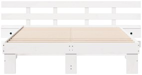 vidaXL Σκελετός Κρεβατιού με συρτάρι Λευκό 140 x 200 εκ