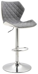 Σκαμπό Bar 90 43.2207.S (Σετ 2τμχ) 47x50x115cm Grey Metal, Fabric