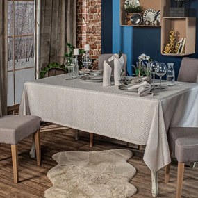 Τραπεζομάντηλο Roussilon Με Πετσέτες (Σετ 13τμχ) Beige Teoran 160X320 Cotton-Polyester