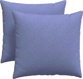 vidaXL Μαξιλάρι Καναπέ 2 pcs Μπλε τζην 45 x 45 cm ύφασμα