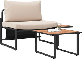 vidaXL Σετ Καναπέ Κήπου 2 pcs Taupe Ατσάλι
