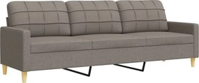 vidaXL Σαλόνι Σετ 4 Τεμαχίων Taupe Ύφασμα + Μαξιλάρια/Υποπόδιο