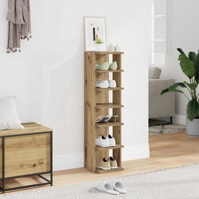 vidaXL Παπουτσοθήκη Χρώμα Αρτισιανή Δρυς 28x27x102 εκ. Επεξ. Ξύλο