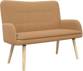 vidaXL Καναπές 2 ατόμων Μπεζ 115 x 61 x 87 εκ. Μπουκλέ