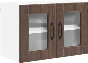 vidaXL Ραφιέρα τοίχου PORTO 2 pcs Καφέ δρυς Επεξεργασμένο Ξύλο