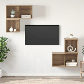 vidaXL 4 pcs artisan δρυς 37 x 37 x 72 εκ Επεξεργασμένο ξύλο