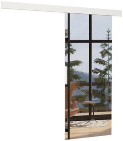 Συρόμενη πόρτα Crystal-Leuko-96 x 205 εκ.