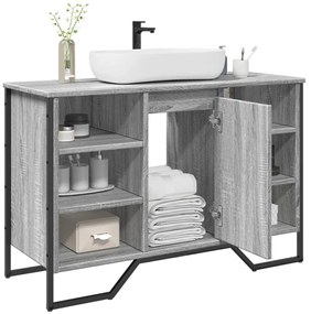 vidaXL Ντουλάπι Νιπτήρα Μπάνιου Γκρι Sonoma 91x35x60 εκ. Επεξ. Ξύλο