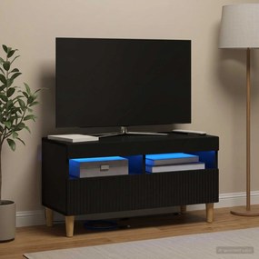 vidaXL Ντουλάπα LED Τηλεόρασης ARNHEM 81 x 35 x 43 εκ. Μαύρο