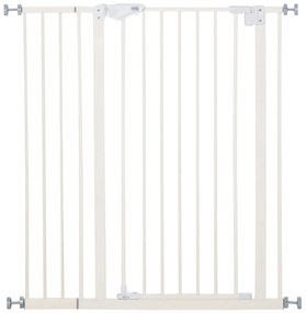 PawHut Πόρτα ασφαλείας για σκύλους, έξτρα ψηλή, αυτόματο κλείσιμο, μεταλλικός σκελετός, 97,5 x 104,1 cm, Λευκό