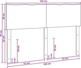 vidaXL Κεφαλάρι με φυσική άκρη ROSTOCK Λευκό 120 εκ.
