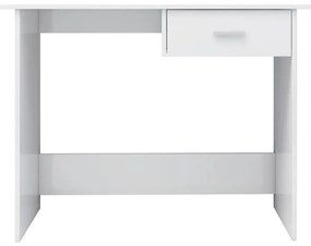vidaXL Γραφείο Γυαλιστερό Λευκό 100 x 50 x 76 εκ. από Επεξ. Ξύλο