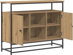 vidaXL Πλαϊνό γραφείο Artisan Oak 100 x 35 x 80 εκ. Επεξεργασμένο ξύλο