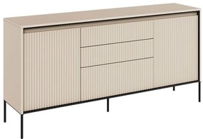 Σιφονιέρα Fresno AM100, Beige, Μαύρο, 83x166x40cm