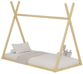 ΚΡΕΒΑΤΙ ΠΑΙΔΙΚΟ MUNK HM681.01 τ.MONTESSORI ΜΑΣΙΦ ΞΥΛΟ ΠΕΥΚΟΥ ΦΥΣΙΚΟ- 190x90εκ