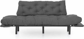 Τριθέσιος Καναπές Κρεβάτι Γκρι NITTA 70x185x85