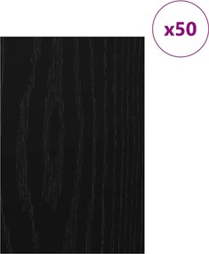 vidaXL Διακοσμητικά Πάνελ 50 τμχ. Μαύρη Οξυά 40 x 60 x 0.27 εκ