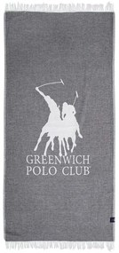 Πετσέτα Θαλάσσης - Παρεό 3903 85x170 Grey-Ivory Greenwich Polo Club Beach 85x170cm Muslin