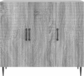 vidaXL Πλαϊνό γραφείο Γκρι Sonoma 89 x 34,5 x 80 εκ Επεξεργασμένο Ξύλο
