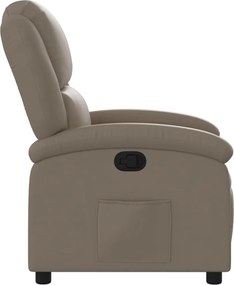 vidaXL Πολυθρόνα Ανακλινόμενη Καπουτσίνο από Συνθετικό Δέρμα