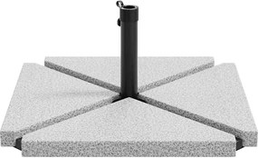 vidaXL 5 τεμαχίων σετ βάσεων ομπρελών κήπου από γρανίτη και χάλυβα