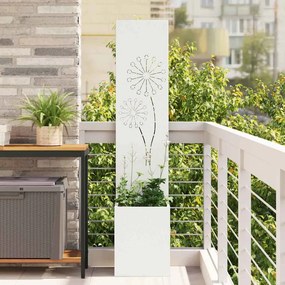 vidaXL Οθόνη Ιδιωτικότητας Κήπου Μαιανδρικό σχέδιο Λευκό 32 x 150 εκ