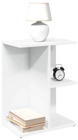 Κομοδίνo Λευκό 46,5x29x61 εκ. από Επεξεργασμένο Ξύλο