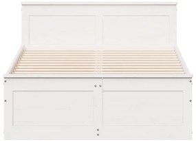vidaXL Σκελετός Κρεβατιού Χωρίς Στρώμα 135x190 εκ Μασίφ Ξύλο Πεύκου