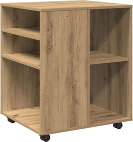 vidaXL Ντουλάπι Τροχήλατο Αρτισιανή Δρυς 60x53x72 εκ. Επεξεργ. Ξύλο
