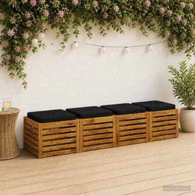 vidaXL Μαξιλάρια καθιστικού 4 κομματιών VUGHT 4 pcs 100% Πολυεστέρας