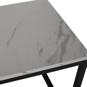 Ζιγκον Grelay 2 Τεμ Mdf Όψη Μαρμάρου &amp; Μέταλλο 45Χ45Χ50εκ. &amp; 37Χ37Χ43 Εκ.