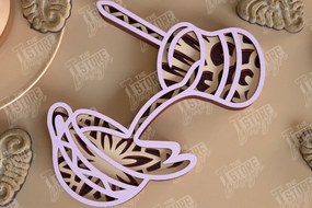 Intra απο ξύλο plywood  Χρώμα wenge 3mm-4mm πάχος - Καφέ Mandala | Πρότυπο 3D | CNC Δίασταση 30x30 cm INTRAFABR-90585433