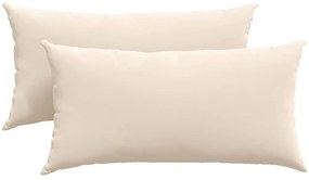 vidaXL Μαξιλάρι Καναπέ 2 pcs Μπεζ 80 x 40 cm ύφασμα