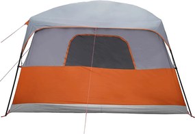 vidaXL Σκηνή Οικογενειακή 10 Ατόμων Αδιάβροχη Γκρι