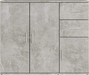 vidaXL Ντουλάπι Γκρι Σκυροδέματος 91x29,5x75 εκ. Επεξεργασμένο Ξύλο