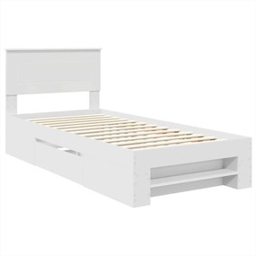vidaXL Σκελετός Κρεβατιού Λευκό 80 x 200 cm Επεξεργασμένο ξύλο