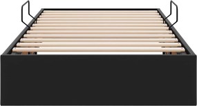 vidaXL Κρεβάτι Οθωμανικού Τύπου Μαύρο 100 x 200 cm Τεχνητό Δέρμα